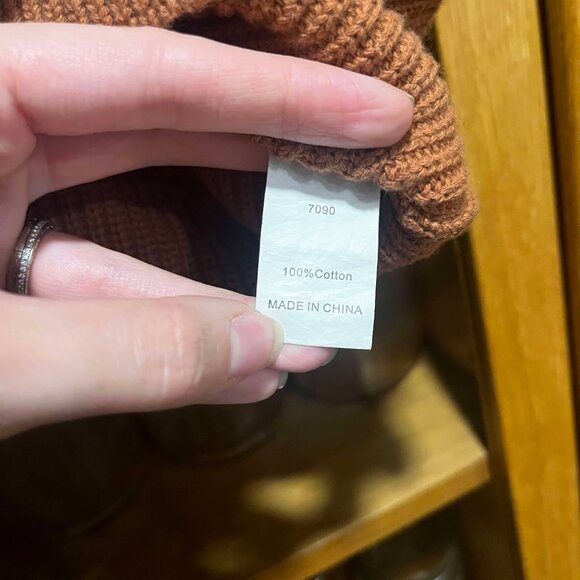 Rust Orange Sweater 100% Cotton - Picture 2 of 2